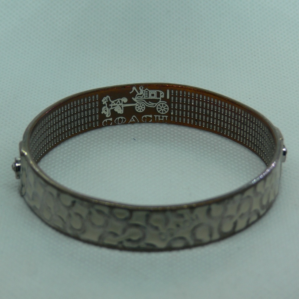 Vintage Coach bracelet bronze and white